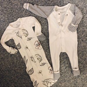Goumi sleeper gown and long sleeve footie bundle